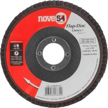 Imagem de Disco flap disc conico 4.1/2  g60 - nove54, Sem variação, Único