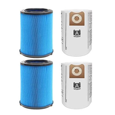 Imagem de VF5000 Filtro de vácuo de papel plissado de 3 camadas para aspiradores de pó RIDGID de 19 a 73 litros, sacos de substituição VF3502, compatível com aspirador de pó Ridgid, 38 a 40 litros