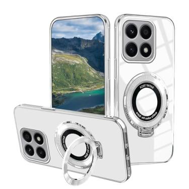 Imagem de Capa Anlalsih compatível com Xiaomi 14T Pro, capas protetoras transparentes à prova de choque com suporte de anel, para Xiaomi 14T Pro, capa de silicone TPU (transparente)