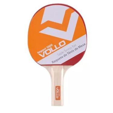 Imagem de Raquete Tênis de Mesa Vollo Impact 1000 VT-602, Único, Preto, Vermelho