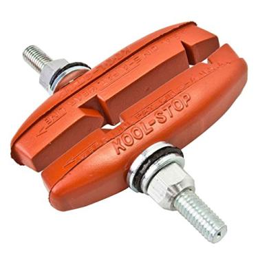 Imagem de Kool Stop Rosca fina Cantilever, pastilhas de freio cantiléver, pinos roscados, salmão, vermelho, par