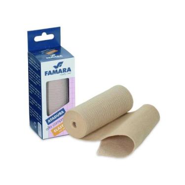 Imagem de Atadura Elástica De Alta Compressão 10cm x 1,30m Bege Famara, 10CMX1,3