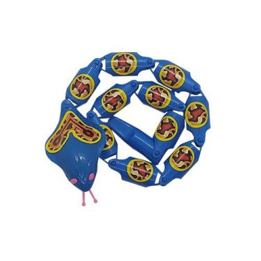 Imagem de Brinquedo Cobra Naja Articulada - Azul - 1 unidade - Rizzo - Rodzand