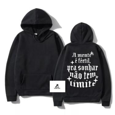 Imagem de Moletom Canguru A Mente é Fértil Mc Kevin Homenagem Blusa Unissex - Ma