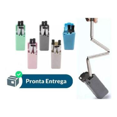 Imagem de Lindo Canudo Dobrável E Reutilizável Ecológico Chaveiro - oem, Azul