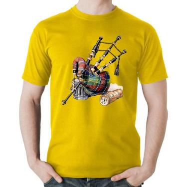 Imagem de Camiseta Algodão Gaita de Foles - Foca na Moda, Amarelo, G