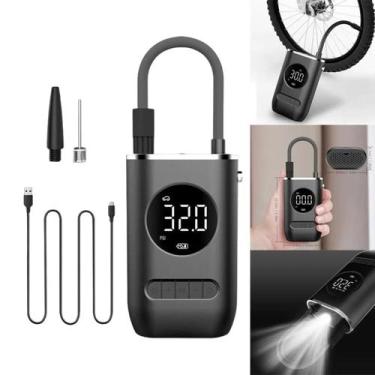 Imagem de Bomba De Encher Pneu De Carro Bike Moto Elétrica Portátil - Home Goods