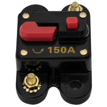 Imagem de Disjuntor Automotivo 150A Proteção Som Bateria Resetável Liga Desliga 
