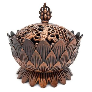 Imagem de Turíbulo Sacro Defumador Divino De Mesa Metal Pequeno 10cm - Flash