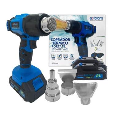 Imagem de Soprador Termico a Bateria Ajustavel 21v Temperatura de 300 a 550 grau