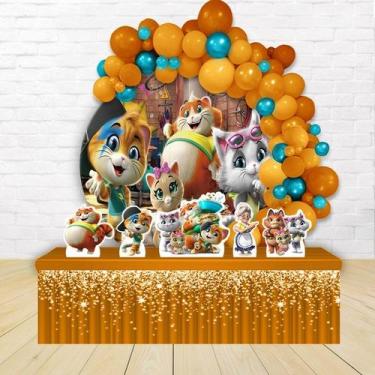Imagem de kit festa painel redondoDecoração 44 Gatos 1,50 Diâmetro - IMPAKTO VIS
