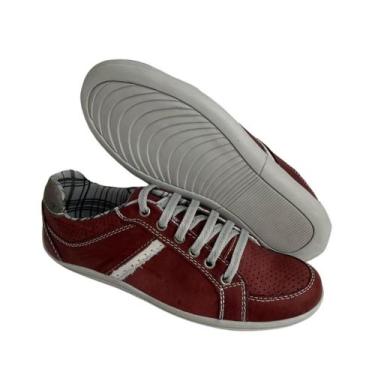 Imagem de Sapatênis Infantil Masculino Casual Confortável Couro Legítimo Lançame