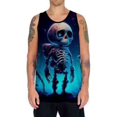 Imagem de Camiseta Regata Arte Tumblr Esqueletos Caveira Ossos Moda 7 - Enjoy Sh