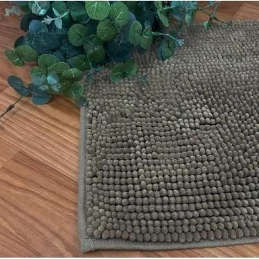 Imagem de Kit 3 Tapete Banheiro Antiderrapante Super Soft Microfibra de Bolinha 