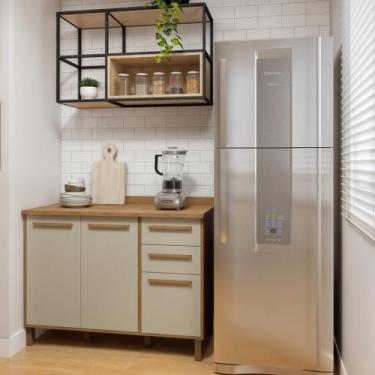 Imagem de Balcão 120cm 3 Portas 2 Gavetas Salvador - Valdemóveis