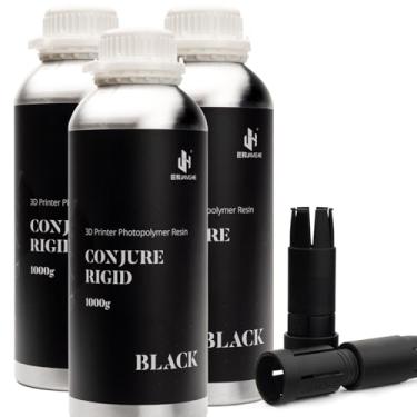 Imagem de Chitu Systems Conjure resina rígida com recursos semelhantes à engenharia para impressão de resina de gadgets funcionais, baixo encolhimento para impressão 3D LCD de figura articulada (preto, 3000 g)