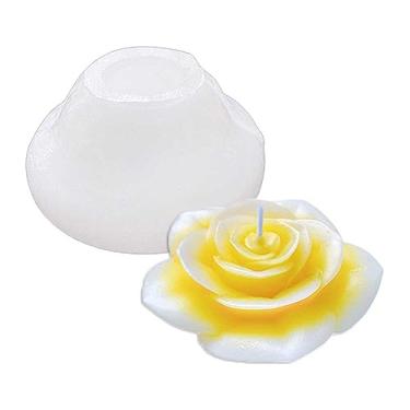 Imagem de Tone Fun Moldes de silicone em forma de rosa florescendo para fazer velas, resina, velas de aromaterapia, sabonete de cera artesanal, decoração de casa, artesanato