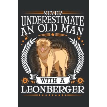 Imagem de Leonberger Notizbuch: Leonberger Alter Mann / 6x9 Zoll / 120 karierte Seiten