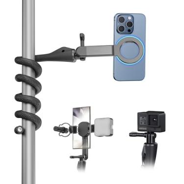 Imagem de Suporte de telefone flexível magnético extensível, suporte de telefone de 74,9 cm com grampo de telefone Cold Shoe para iPhone 16 15 Android Osmo360 Action 5Pro Insta 360 X5, suporte de bastão de