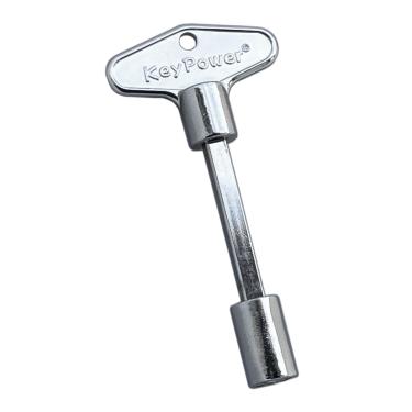 Imagem de KeyPower Chave de válvula de gás universal, chave de lareira para fogueiras a gás e lareira a gás externa, cromo polido, serve para hastes de válvula de gás de 1/10.2 cm e 5/40.6 cm válvula de esfera