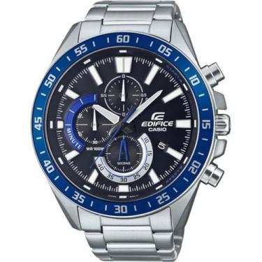 Imagem de Relógio CASIO EDIFICE masculino azul preto EFV-620D-1A2VUDF