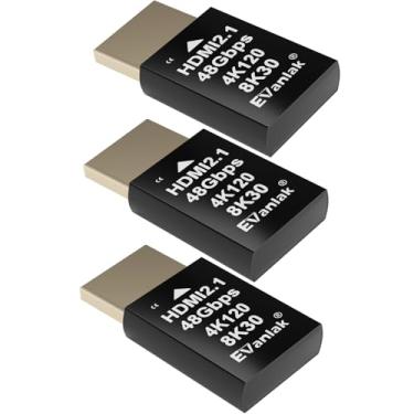 Imagem de Plugue fictício HDMI 2.1 4K 120Hz – Emulador de tela virtual de alta resolução para PC, fones de ouvido VR e mineração de criptomoedas | Suporta 8K @30Hz, adaptador de exibição fantasma sem cabeça-3P