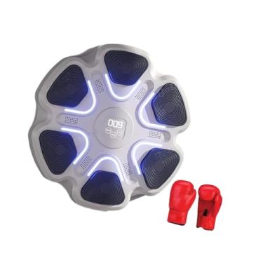 Imagem de Vaveren Música Máquina de boxe parede de parede de alvo Ponte para adultos Crianças de boxe eletrônico Target para treino de karatê, com Luvas para Adultos