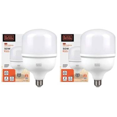 Imagem de KIT 2 UNIDADES - BLACK & DECKER LÂMPADA LED ALTA POTENCIA ECO T120 50W 6500K 100-240V
