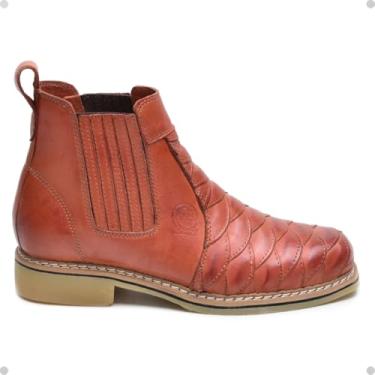 Imagem de Bota Country Coturno Cla-Cle Casual Moda Masculina Em Couro (Pinhão, BR, Adulto, Numérico, 39)