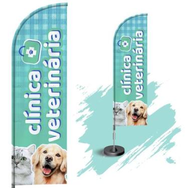Imagem de Wind Banner Dupla Face 3mt Completo Clínica Veterinária - Fadrix