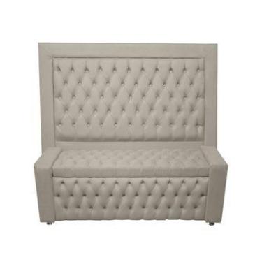 Imagem de Kit Cabeceira De Cama Box e Calçadeira Baú Retro Capitonê Botão Encapa