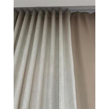 Imagem de Cortina Blackout Linho Flame 4m Trilho Duplo  - Stanzanni Bordados, Be