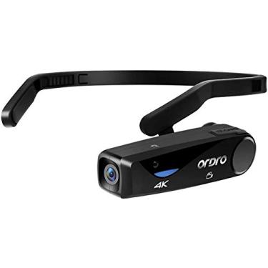 Imagem de Câmera de vídeo 4K montada na cabeça ORDRO EP6 recarregável wearable 4K câmera de vídeo FHD 1080p 60FPS Vlog gravador de câmera leve Wifi Hands-off câmera webcam (vem com cartão de memória MicroSDHC