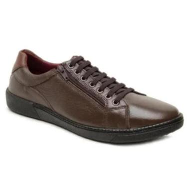Imagem de Sapatênis Tênis Masculino Calce Facil Esporte Fino - RUGGERO, Café, 37