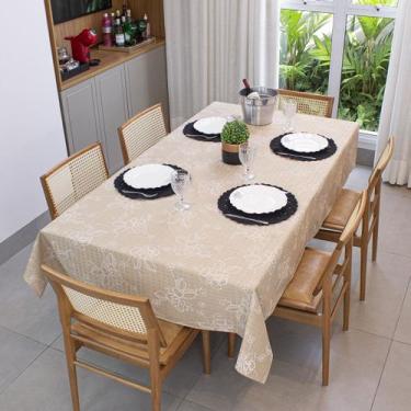 Imagem de Toalha De Mesa Quadrada 8 Lugares 2,10 x 2,10 Tecido Grosso Elegância 