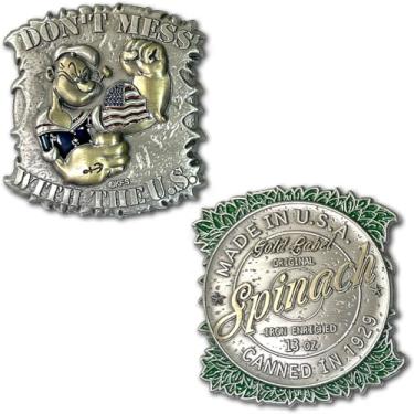 Imagem de Popeye The Sailor Don't Mess with The US Patriotic Challenge Coin