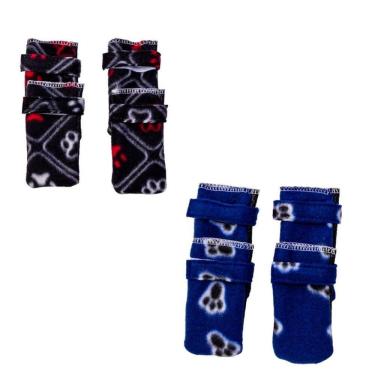 Imagem de Kit 2 Sapatos Para Cachorro - Preto E Azul  Gg