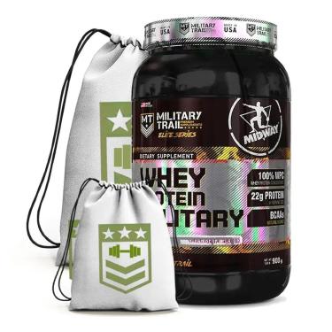 Imagem de WHEY PROTEIN MILITARY 900G + MOCHILA IMPERMEAVEL ESPORTIVA (MORANGO)-Unissex