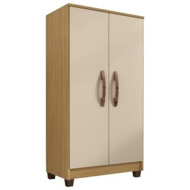 Imagem de Armario Multiuso 2 Portas 6522 61 cm Carvalho Am Off White INCP - Mila