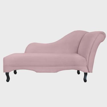 Imagem de Recamier Namoradeira Divã Lado Esquerdo Olivia Suede Rosê - ds Estofados