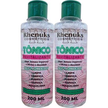 Imagem de Kit 2 Tônico Revitalizante 200Ml Rhenuks Elimina Oleosidade