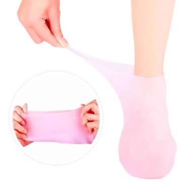 Imagem de Meia de Silicone Hidratação Pés Rachados Ressecados Anti Rachadura Tra