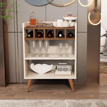 Imagem de Buffet Aparador Bar Drink Com Adega Suporte Para 5 Garrafas - Bealty M