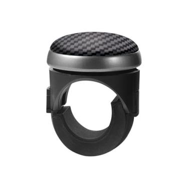 Imagem de EOHMAK Manípulo giratório para volante de carro, botão giratório de 360 graus, impulsionador de volante, bola impulsionadora com uma mão (preto)