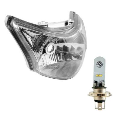 Imagem de Bloco Óptico Biz 125 / Biz 100  / Biz 110 Encaixe Lâmpada H4 / Acompan