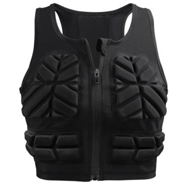 Imagem de TUOYR Colete De Impacto Com Protetor Peito Feminino, Compressão Acolchoado Para Esportes, Caratê, Futebol, Proteção E Costelas