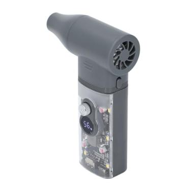 Imagem de Poderoso Espanador de Ar Elétrico, 100000RPM 10W Portátil Recarregável Ventilador de Mesa Seco Com Luz LED, Espanador de Ar Comprimido para Limpeza Teclado de Computador de Carro