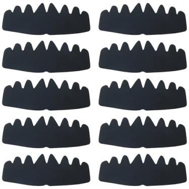 Imagem de FMHXG 10 peças de chapéu de beisebol chapéu de língua de pato feltro preto forro de 8 ângulos 26 x 9,9 cm suporte de chapéu embalagem forro display suporte interno chapéu cinta chapéu boné de beisebol