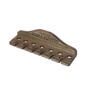 Imagem de Porta Espeto Rústico de Madeira Pinus - Stolf