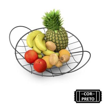Imagem de Fruteira de Mesa Redonda em Aço - Stolf, Preto